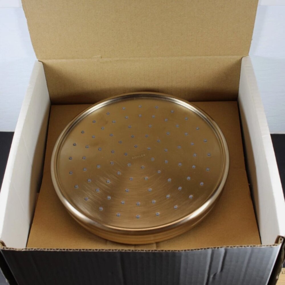 KOHLER 13692-BV 8-Inch Traditional Round Rain Showerhead, Vibrant Brushed Bronze